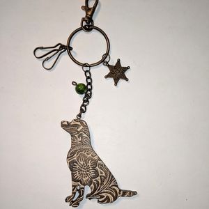 Labrador Dog Boho Keychain NEW